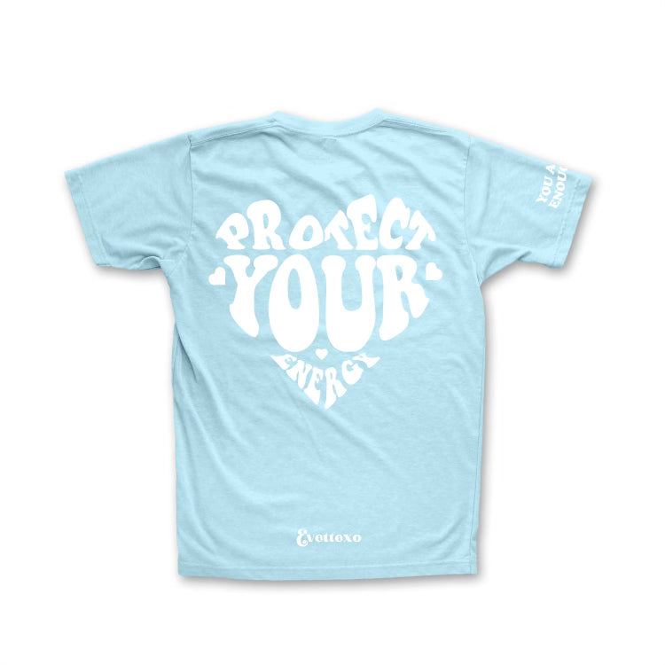 PROTECT YOUR ENERGY TEE LIGHT BLUE